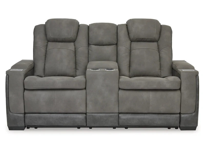 Next-Gen DuraPella Performance Fabric Dual Power Reclining Loveseat with Console