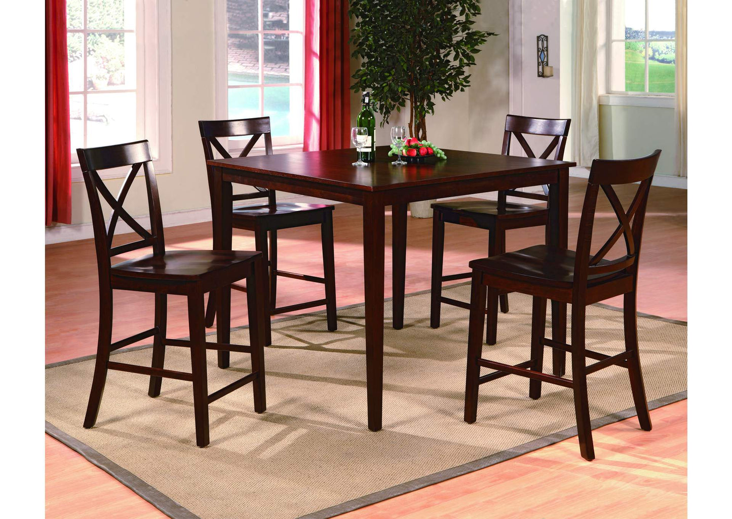 Theodore 5PK Counter Height Table Set