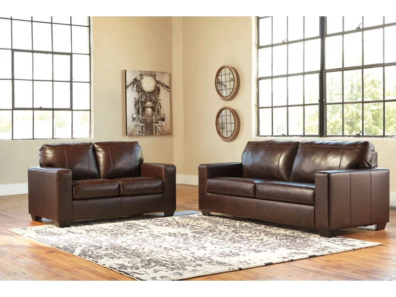 Morelos Leather Sofa and Loveseat