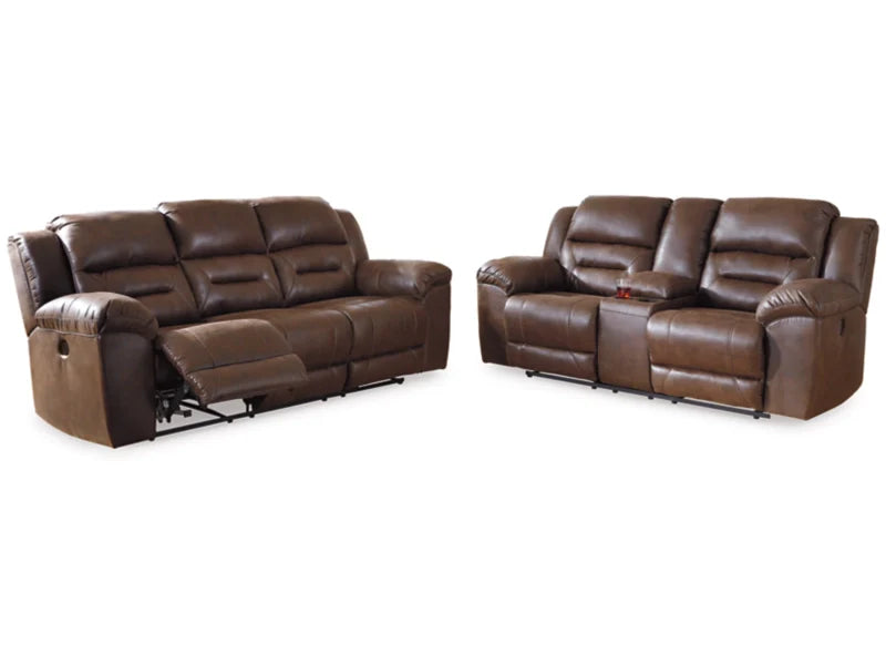 Stoneland Power Reclining Sofa and Loveseat Set