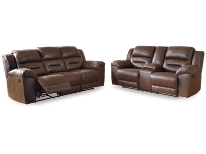 Stoneland Manual Reclining Sofa and Loveseat Set