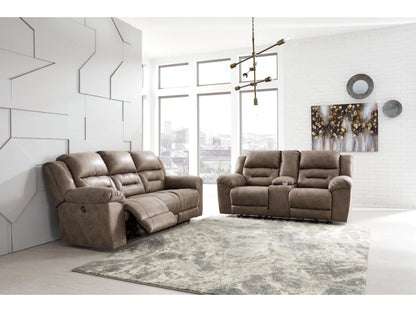 Stoneland Power Reclining Sofa and Loveseat Set