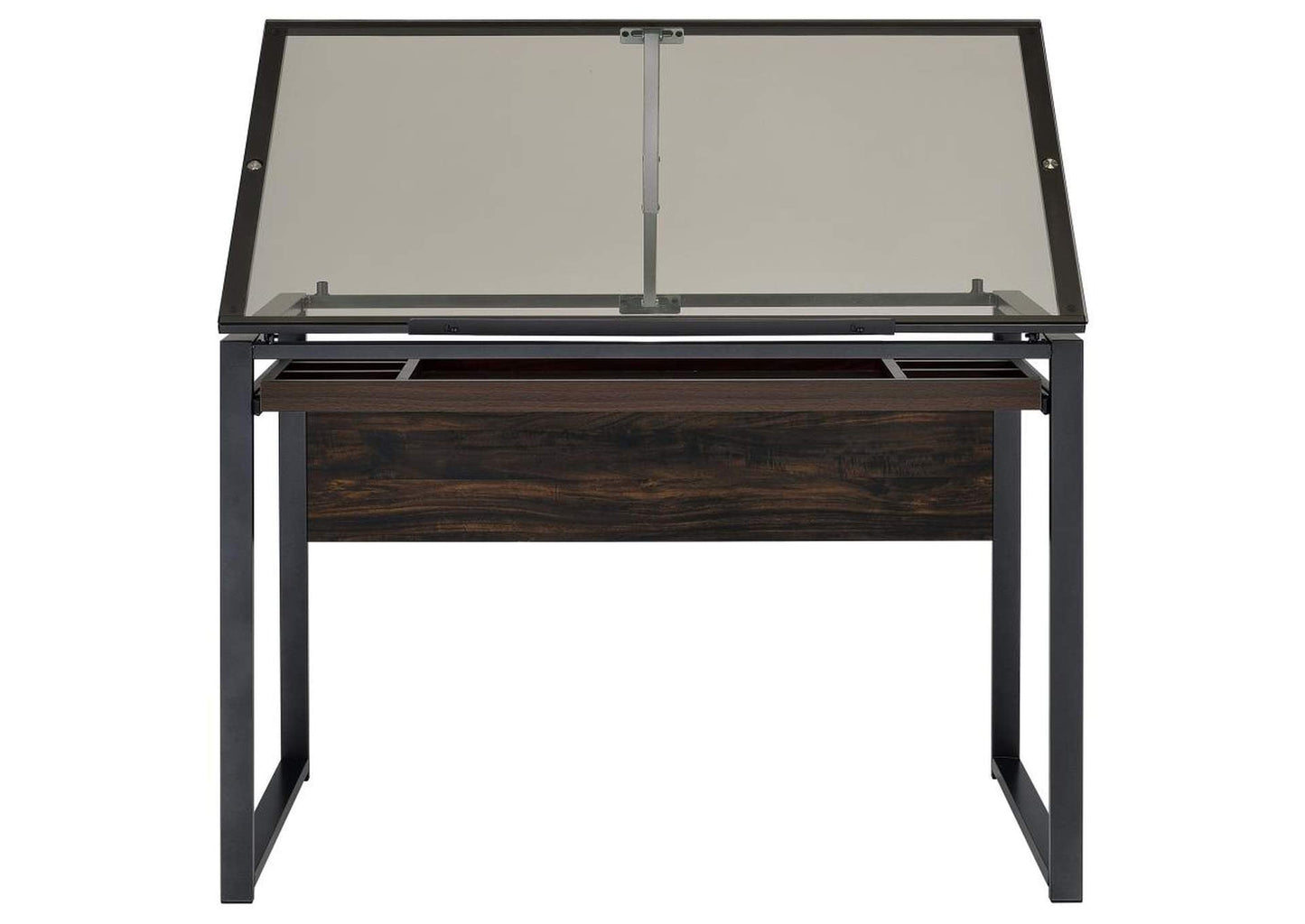 Pantano Glass Top Drafting Desk