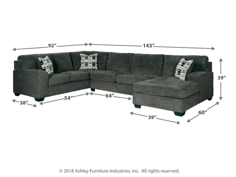 Ballinasloe 3-Piece Sectional with Chaise