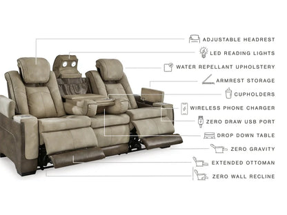 Next-Gen DuraPella Performance Fabric Dual Power Reclining Sofa