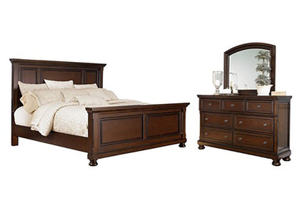 Porter Queen Panel Bed with Mirrored Dresser