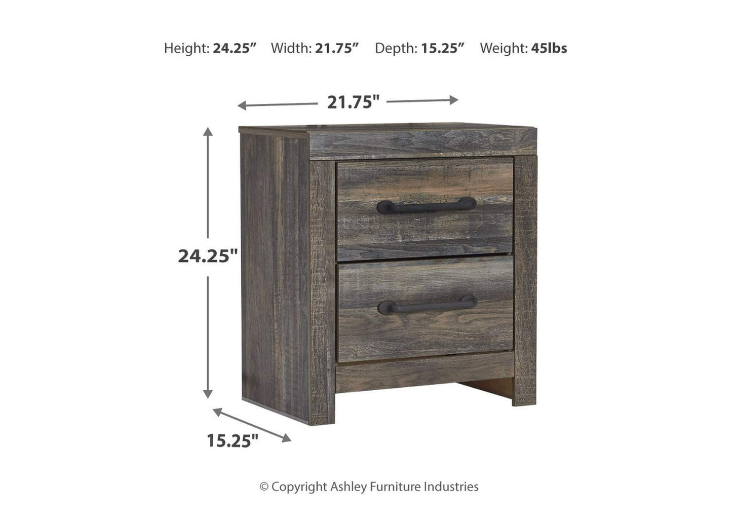 Drystan Queen Panel Bed with 2 Nightstands