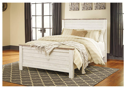 Willowton Queen Panel Bed with 2 Nightstands