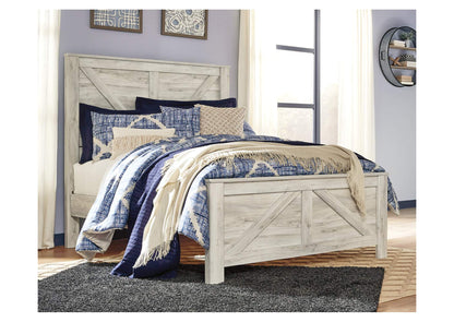 Bellaby Queen Crossbuck Panel Bed with 2 Nightstands