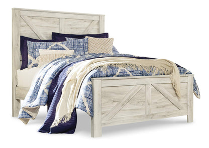 Bellaby Queen Crossbuck Panel Bed with 2 Nightstands