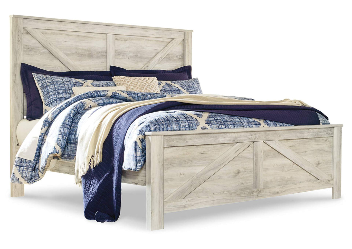 Bellaby King Crossbuck Panel Bed with Dresser