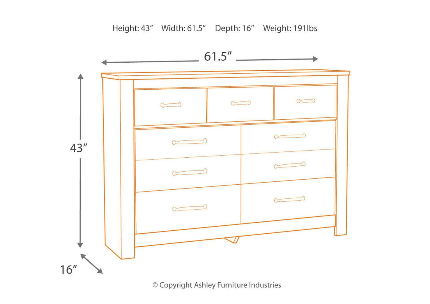 Bellaby King Crossbuck Panel Bed with Dresser