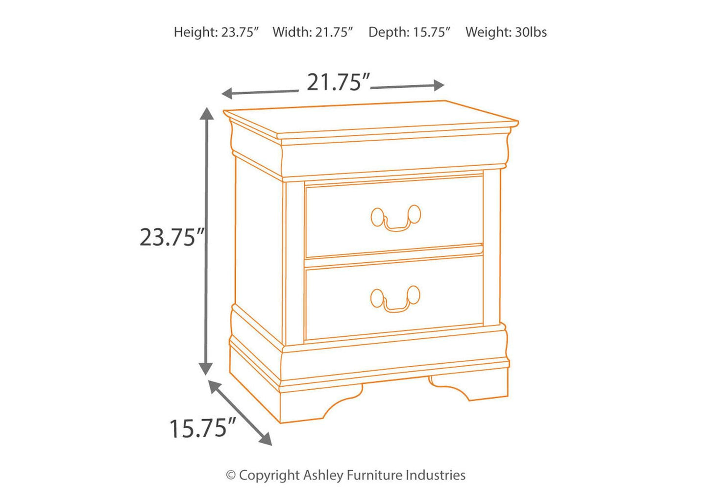 Alisdair King Sleigh Bed with 2 Nightstands