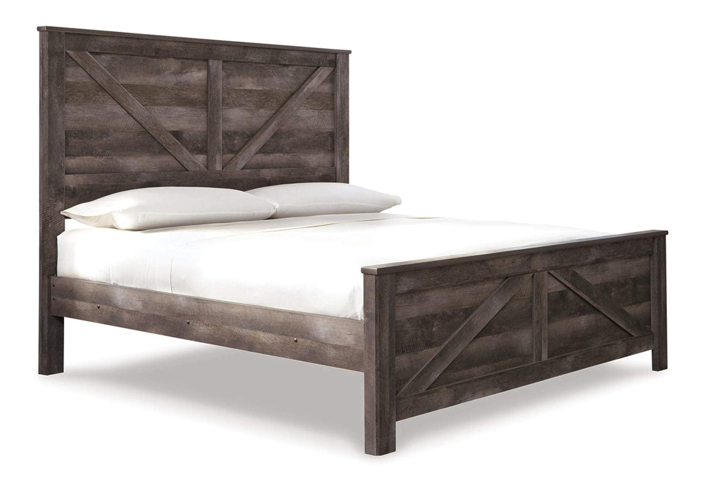 Wynnlow King Crossbuck Panel Bed with Dresser