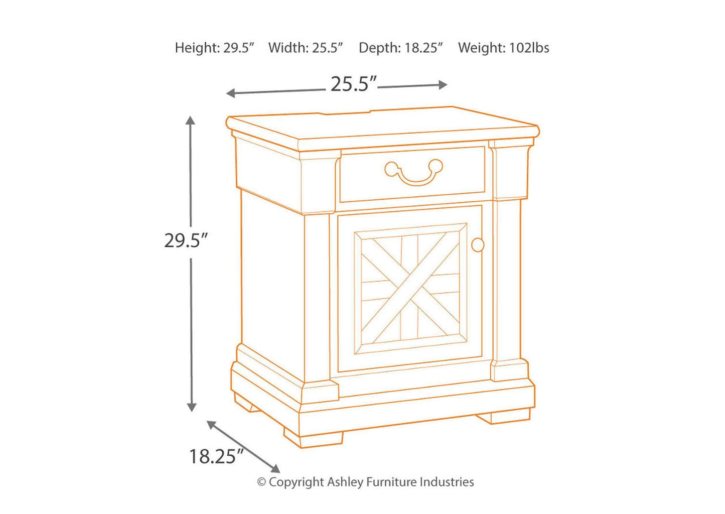 Bolanburg Queen Panel Bed with 2 Nightstands