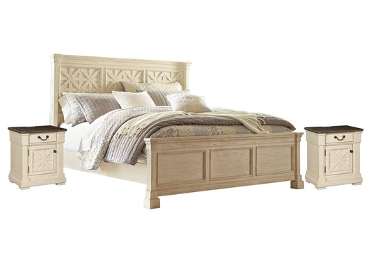 Bolanburg Queen Panel Bed with 2 Nightstands