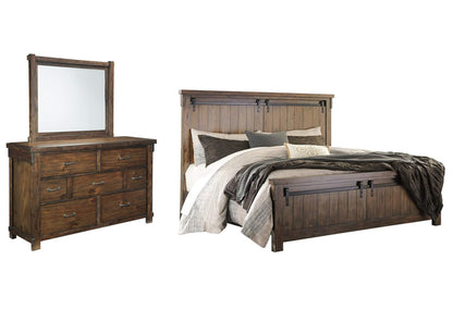 Lakeleigh Queen Panel Bed with Mirrored Dresser