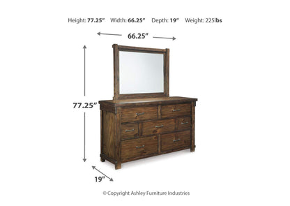 Lakeleigh Queen Panel Bed with Mirrored Dresser