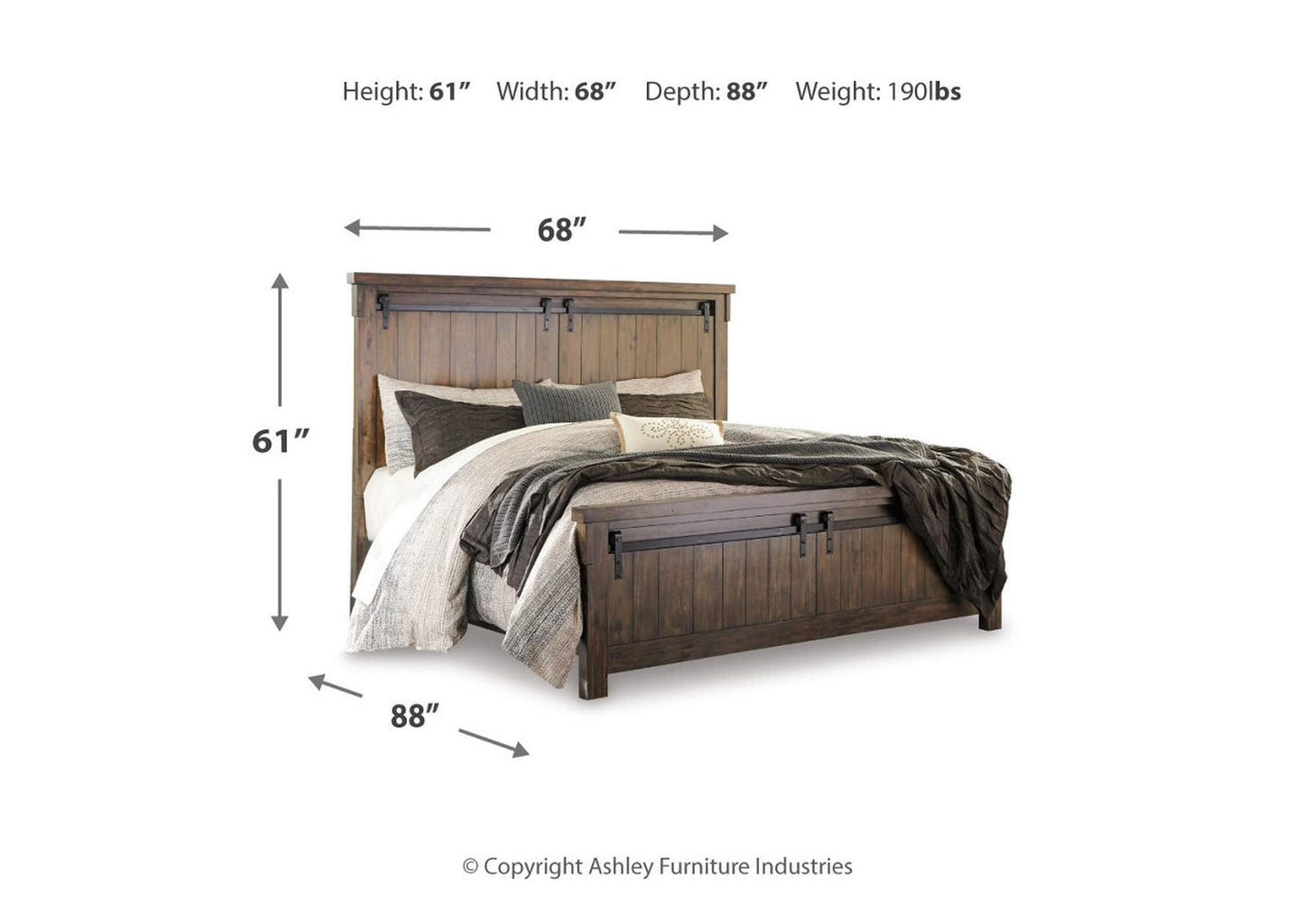 Lakeleigh Queen Panel Bed with Mirrored Dresser